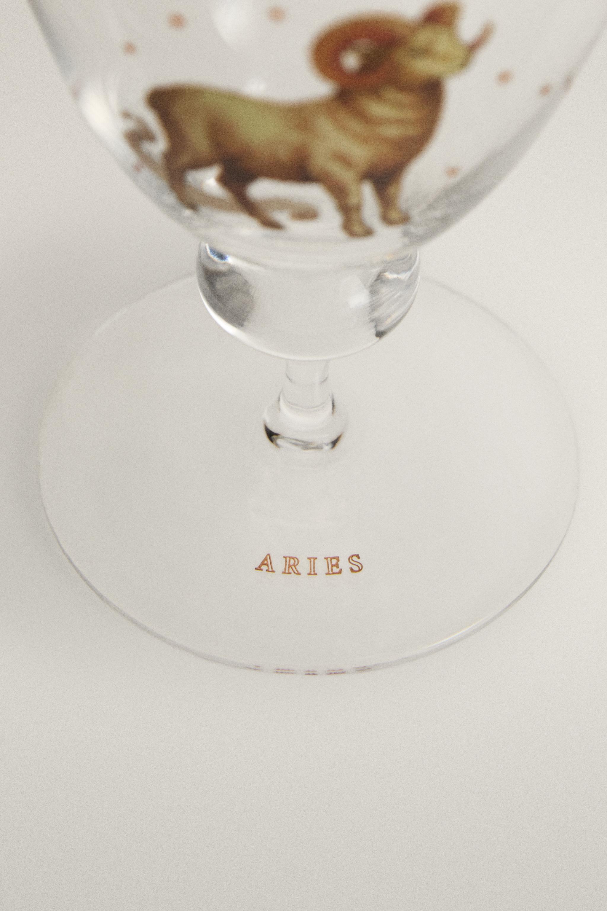 ARIES ZODIAC WINE GLASS | MARISA BERENSON